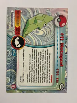 Pokemon Card Blue Label Topps TV Animation #11 Metapod Near Mint - Image 2