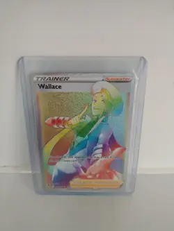 Pokemon TCG Wallace 208/195 Silver Tempest Rainbow Secret Rare Card NM Condition - Image 1