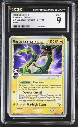 CGC 9 MINT Rayquaza ex ´ 2006 EX Dragon Frontiers 97/101 Holo Pokemon Card - Image 1