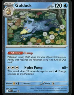 Pokemon Cards Golduck 008 Mega Evolution Promo COSMOS Holo Promo NM *2 - Image 1