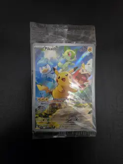 Pikachu SVP027 Black Star Promo Scarlet & Violet Holo Pokemon Card - NM SEALED - Image 1