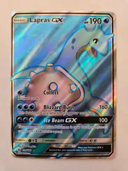 LAPRAS GX (FULL ART) 139/149 HOLO ULTRA RARE SM BASE SET POKEMON NM/M - Image 1