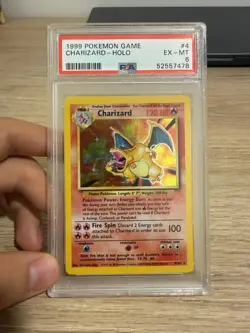 1999 POKEMON GAME #4 CHARIZARD-HOLO PSA 6 - Image 1