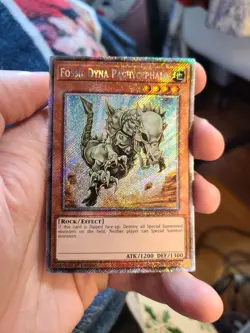 Yugioh Fossil Dyna Pachycephalo RA03-EN193 1st Platinum Secret Rare - Image 1