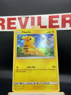 Pokemon Pikachu Shining Legends Cracked Ice Holo 28/73 HP60 Card 2017 - LP - Image 2