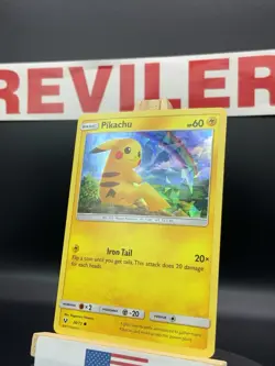 Pokemon Pikachu Shining Legends Cracked Ice Holo 28/73 HP60 Card 2017 - LP - Image 3