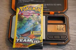 7.82g Pokemon TCG Team Up Mini Booster Pack 3 Card Celebi Venusaur Art Sealed - Image 1