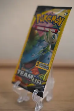 7.82g Pokemon TCG Team Up Mini Booster Pack 3 Card Celebi Venusaur Art Sealed - Image 4