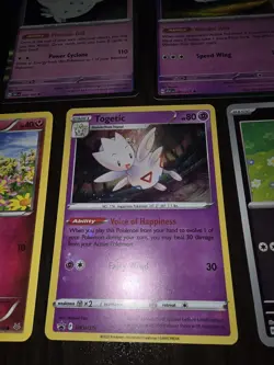 5 Togepi, Togetic & Togekiss Pokemon Cards. Includes Promo Swsh276 Togetic. LP - Image 2
