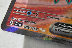 Gouging Fire ex 188/162 card - Temporal Forces - SMALL DENT ON EDGE - Pokemon - Image 2