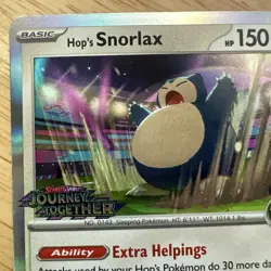 Hop's Snorlax - 184 (Prerelease) 184 Sv: Scarlet & Violet Promo Cards Holo - Image 3