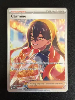 Pokemon TCG Card Carmine 217/167 - Twilight Masquerade Special Illustration Rare - Image 1