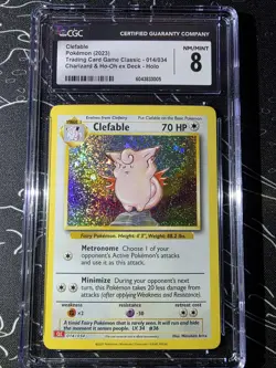 Clefable 14/34 - CGC 8 grade Pokemon Trading Card Game Classic (CLC) Holo - Image 1