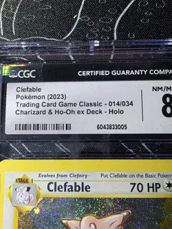 Clefable 14/34 - CGC 8 grade Pokemon Trading Card Game Classic (CLC) Holo - Image 3