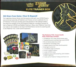SWSH CROWN ZENITH ELITE TRAINER BOX Sealed ETB (10 Booster Packs Pokemon Card) - Image 2