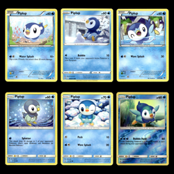 6x Piplup Lot 33 Black White Legendary Treasures Pokemon Cards Collection Set - Image 1