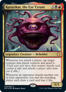 x1 Karazikar, the Eye Tyrant - Foil M MTG Commander Adventures in the Forgotten - Image 1
