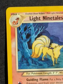 Light Ninetales 50/105 Uncommon Neo Destiny Vintage Pokemon Card Near Mint - Image 3