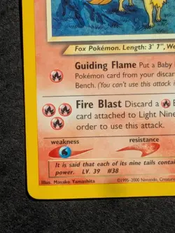 Light Ninetales 50/105 Uncommon Neo Destiny Vintage Pokemon Card Near Mint - Image 5