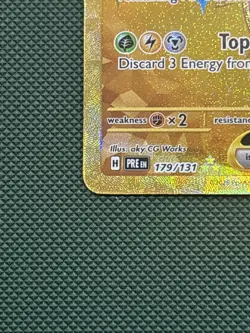 Pikachu ex 179/131 Hyper Rare Gold Pokemon Prismatic Evolutions English NM - Image 2