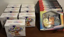 Pokemon Prismatic Evolutions Elite Trainer & Poster Collection Lot - Image 1