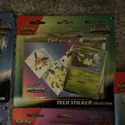 Pokemon TCG SV Prismatic Evolutions Tech Sticker Collection - LOT OF 5 - Image 3
