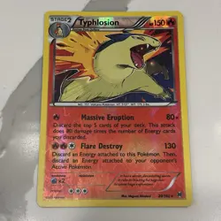 Pokemon TCG Typhlosion 20/162 XY Breakthrough Reverse Holo Rare LP (2015) - Image 1