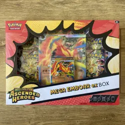 Pokemon TCG: Mega Evolution Ascended Heroes - Mega Emboar ex Box NEW - Image 1