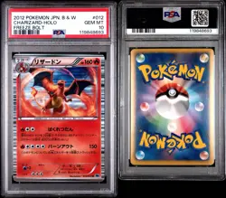 2012 Pokemon Japanese Black & White Freeze Bolt 012 Charizard Holo PSA 10 UED - Image 3