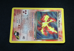 Pokemon Rocket's Moltres 12/132 Holo Gym Heroes (Heavily Played) - Image 5