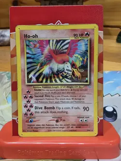 Pokemon TCG: Ho-Oh 7/64 Neo Revelation Holo Rare - Heavily Played / Violated - Image 1