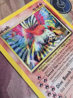 Pokemon TCG: Ho-Oh 7/64 Neo Revelation Holo Rare - Heavily Played / Violated - Image 3