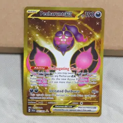 Pokemon Pecharunt ex 095/064 Gold Hyper Rare Shrouded Fable NM HQ Packaging - Image 1