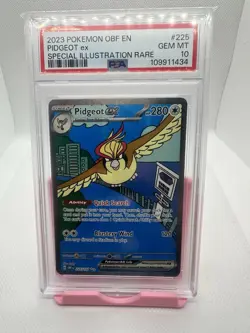 PSA 10 GEM MINT 2023 Pokemon Pidgeot ex Special Illustration Rare 225/197 OBF EN - Image 1