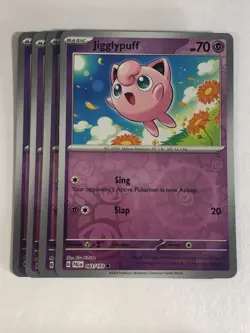 Pokemon TCG Paldea Evolved 4x Playset Reverse Holographic Jigglypuff 083/193 NM - Image 1