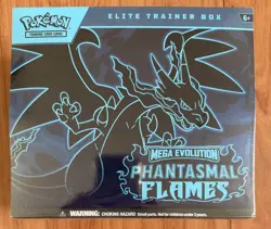 Pokemon TCG Mega Evolution Phantasmal Flames Elite Trainer Box ETB New Sealed - Image 1