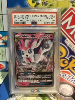 Sylveon GX 92a/145 Alternate Art 2017 Pokemon Sun & Moon - PSA 10 GEM MINT - Image 1