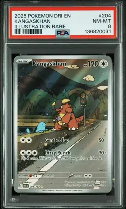2025 POKEMON DRI EN-DESTINED RIVALS 204 KANGASKHAN ILLUSTRATION RARE NM-MT 8 - Image 1