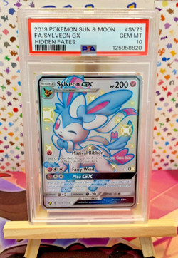 2019 Pokemon Hidden Fates SV76/SV94 Sylveon GX Full Art PSA 10 Gem Mint - Image 1