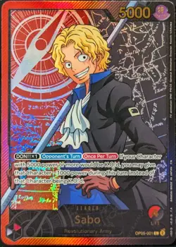 Sabo OP05-001 SPR Leader Extra Booster 2025 One Piece English Near Mint - Image 1