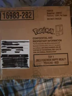 2022 Mcdonalds Happy Meal Factory Sealed Pokemon Case (150 Packs) Toy #1 Pikachu - Image 3