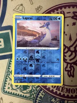 Lapras 048/202 Pokemon Sword & Shield Base Set Reverse Holo Rare Card - Image 3