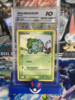 2006 Pokemon Bulbasaur Reverse Holo EX Crystal Guardians 45/100- CAG 10 - Image 1