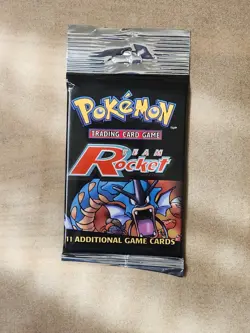 Pokemon Team Rocket Booster Pack Unlimited edition TCG Vintage Sealed Card Game - Image 1