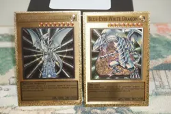 Yugioh Custom Gold Foil Cards Oricas Blue-Eyes White Dragon Set - Image 2