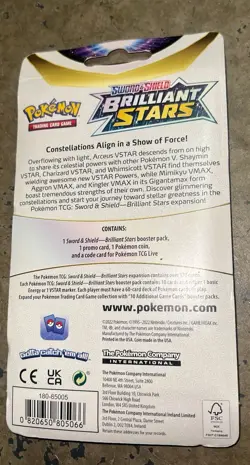 Pokemon TCG Sword & Shield Brilliant Stars Checklane Blister Pack Flapple - Image 2