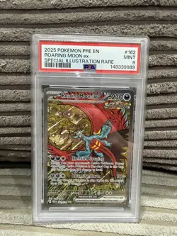 Roaring Moon EX PSA 9 MINT - 162/131 - Prismatic Evolutions - Pokemon TCG SIR - Image 1