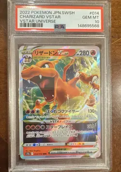 Pokemon Charizard VSTAR PSA 10 014/172 S12a: Vstar Universe Holo (Japanese) Gem - Image 1