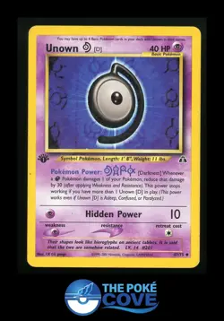 Unown [D] 47/75 | Neo Discovery 1st Edition | Pokemon Uncommon | HP - Image 1