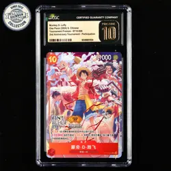 CGC 10 PRISTINE 2024 ONE PIECE CHN Monkey D. Luffy ST10-006 SR - Image 1